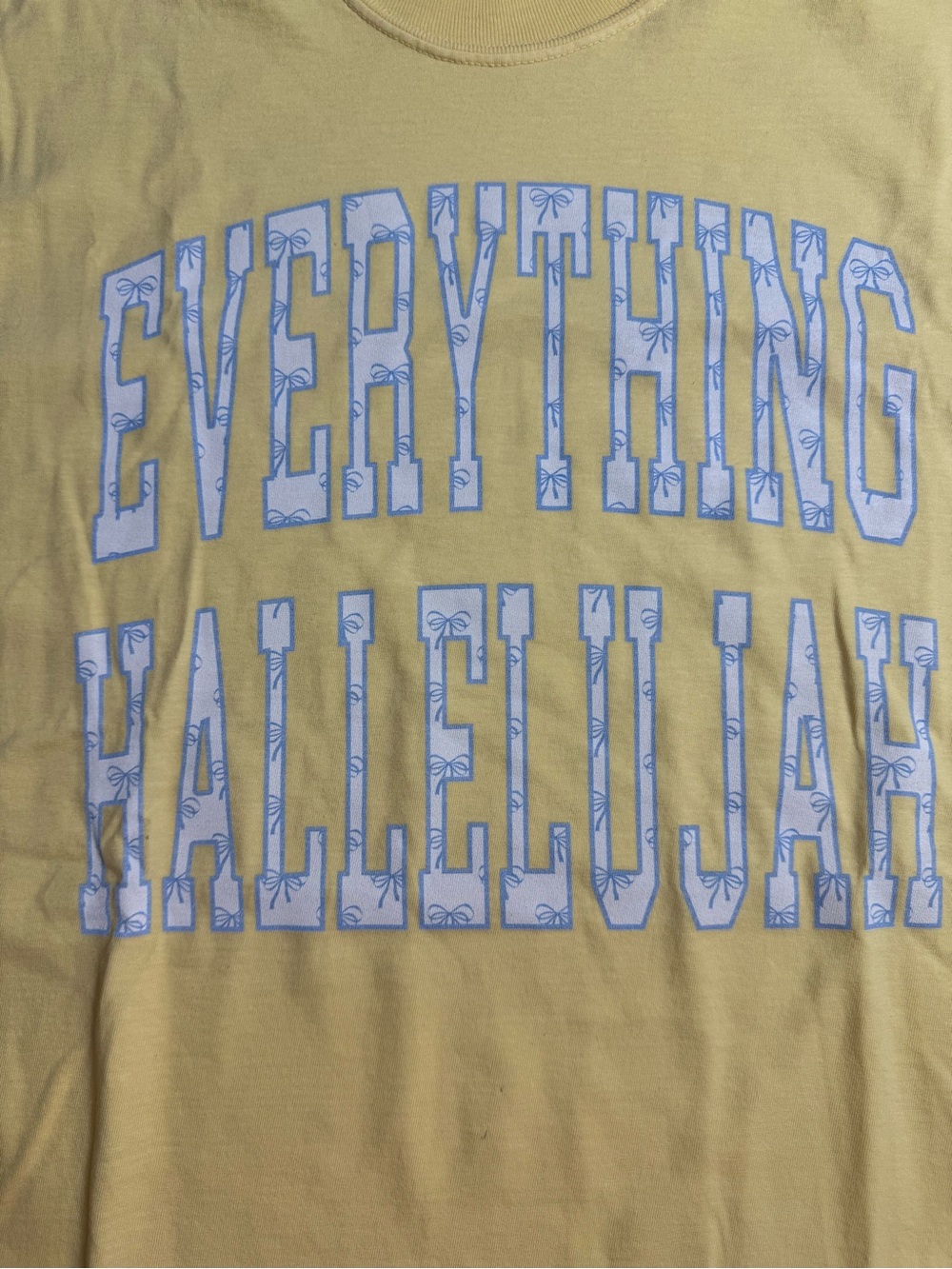 Comfort Colors Butter Yellow "Everything Hallelujah" Short Sleeve Tee - Picture 4 of 6